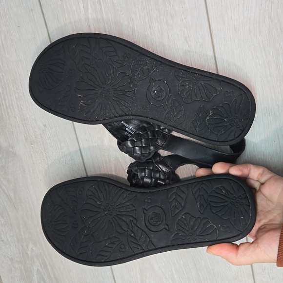 Born Women T strap Thong Leather Sandals Flats shoes sz 7M - Picture 8 of 9